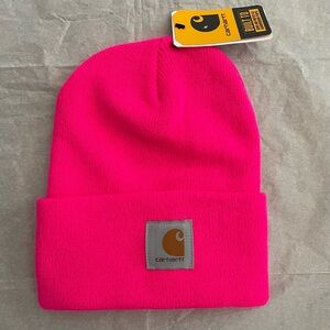 Carhartt Knit Cuffed Beanie Hat Neon Pink One Size BRAND NEW WITH TAGS